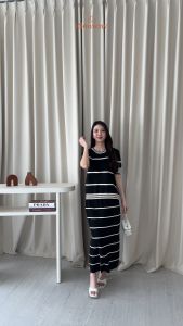Clouwny Lidya Knit Set Setelan Rok Wanita Premium Knit Fit to XXL
