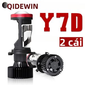 Đèn Pha Máy Chiếu LED Y7D H4 120W Có Quạt Làm Mát 6000K Bi-Beam Hi Lo Bóng Đèn Ô Tô Cho Tất Cả Các Loại Ô Tô 12V