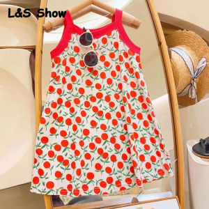 LS Show girl váy yếm trẻ em Hoa Đầm công chúa cô gái Lụa băng quần áo trẻ em