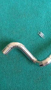 Suzuki Gixxer 155 SF stainless elbow and with resonator
