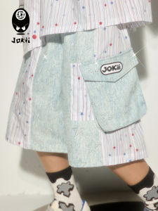 Trendy Patchwork Childrens Jeans Shorts