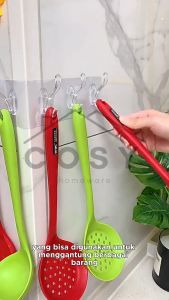 COSY Gantungan Tempel Transparan Magic 6 Hook Tempel / Gantungan Serbaguna 6 Hook Tanpa Paku