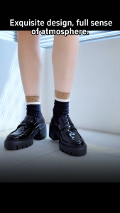 Falimottype)Size 35-40 Womens Japanese Style Retro Sandal Thick Soled Loafers School Student Leather Mary Jane Shoes