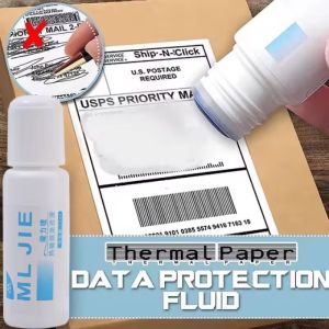 Fast-Drying 50ml Thermal Paper Correction Fluid Eraser Package Parcel Box ID Information Protector Anti Peep Identity Info Guard
