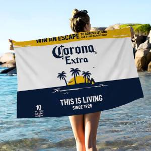 C-Corona E-Extra Beer Microfiber Blanket Quick Drying Beach Towels Oversized Printing Super Absorbent Pool Towel Blanket