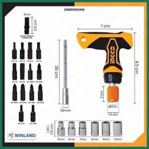 INGCO 31 pcs/set T- Handle wrench screw deiver set