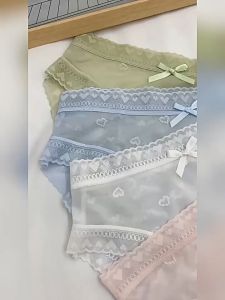 Quần Lót Nữ Ren Hình Trái Tim Cao Cấp Đính Nơ Gợi Cảm  Quần Chip Ren May 2 Lớp Đáy Giúp Kháng Khuẩn DLN68 L2433