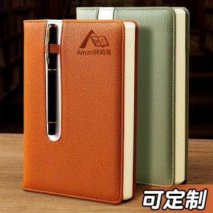 Thickened A5 Notebook with Pen Slot Business Meeting Recording Book Adult Office Stationery High School Student Diary Book Support Logo Printing