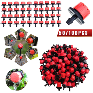 50/100Pieces Adjustable Irrigation Dripper Sprinkler Emitter Dripper Micro Drip Irrigation Sprinkler for Watering System