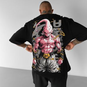 Bandai | New Mens T-shirt Dragon Ball Majin Buu Summer Anime Streetwear Cotton Oversized Short Sleeve Graphic Tee Casual Top Y2k Clothes