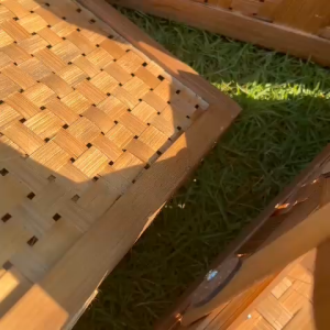 Rantang bambu d.25cm kotak/keranjang bambu 1 susun/Hampers anyaman bambu + Packing kardus