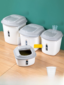 Plastic Kitchen Food Storage Bucket Waterproof And Insect Proof Rice Barrel Large Capacity over 5L for Flour And Rice Storage