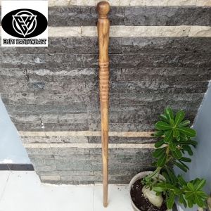 Tongkat jalan kayu kelor Jawa motif profil lurus