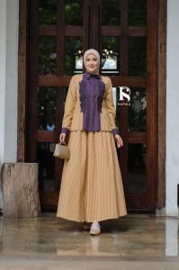 (8x) RAFIKA MARIKA SET Baju Atasan Set Rok Wanita Muslimah Marika Set By Rafika. Nazra Sha