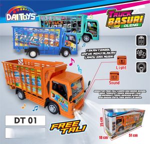 mainan viral mobil truck basuri DT01