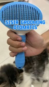 Sisir Grooming Profesional Untuk Anjing Kucing dengan Tombol Otomatis - Sisir Anjing Kucing Otomatis - Sheeding Brush Automatic Pet Comb - Sisir kucing anjing Hair Pet Brush with Button