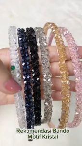 Bando Kristal Crystal Band Bando Pesta Wanita [6 Warna]