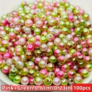 700pcs/200pcs/100pcs 6mm Acrylic Gradient Round Beads DIY Jewelry Making for Personal StyleCan Be Used as DIY Production