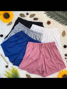 ลด 50% ผ้านุ่ม กางเกงลําลองขาสั้น 5 สี กระเป๋า ขอบเอวยางยืด CCC#029