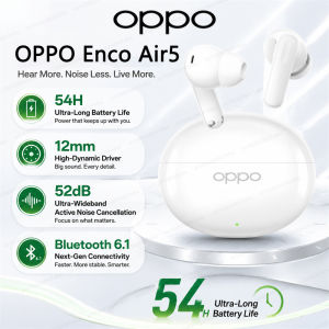 OPPO | OPPO Enco Air 5 Headphone TWS Wireless Bluetooth Earphone 52dB Active Noise Canceling 54H Battery Life ANC Built-in Microphone