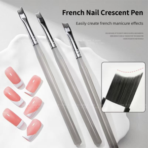 1/2PCS Professional French Nail Art Brushes Set Half Moon Shape Nail Brush UV Gel Acrylic Painting DIY Manicure Tool