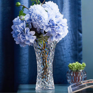 กระถางแก้วคริสตัลใสแบบป้องกันการตกหล่นขนาดใหญ่ กระถางดอกไม้แบบปลูกในน้ำ ตกแต่งบ้านดีไซน์เรียบง่ายและทันสมัย