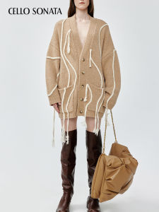 Cello Sonata | Autumn/Winter Irregular Design Medium-Length Knit Wool Sweater