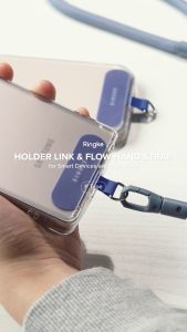 Ringke Holder Link Flow Hand Strap P-Type with Patch Designed for Phone Lanyard Lightweight Adjustable Wrist Strap Universal Detachable Cell Phone Wrist Bracelet Lanyard for Most Smartphone Cases