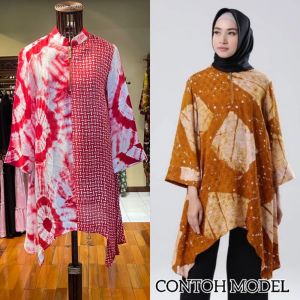 Kelly Tunik Viscos by Dian Pelangi LIMITED EDITION Blouse Baju Atasan Blus Casual Formal Kerja Kantor Pesta Pernikahan Kondangan Lebaran Wanita Cantik Anggun Modis Modern Simple Elegan Mewah Model Korea Motif Batik Hand Made Terbaru Terlaris Kekinian