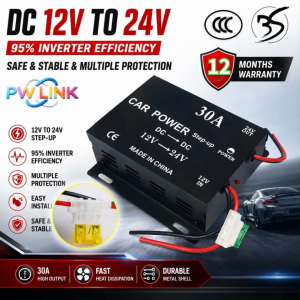 DC 30A/25A/15A/5A DC 12V to 24V Step Up Converter Car Power Supply Car Power Supply Converter