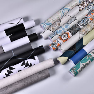 Thickened PVC Floor Sticker Self Adhesive Kitchen Bathroom Tile Ground Decal Waterproof Non-slip Floor Wallpaper