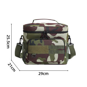 1pc Insulated Backpack Cooler Large Capacity Oxford Cloth Backpack Outdoor Travel Beer Bag Waterproof PEVA Lined Ice Bag