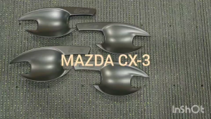 เบ้าประตู เบ้ากันรอย สีดำ ด้าน มาสด้า ซีเอ็ก3 Cx3 CX-3 2016 2017 2018 2019 2020 2021ใส่ร่วมกันได้ R