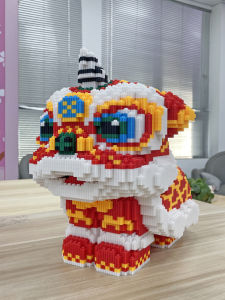 3D Puzzle Building Blocks Assembly Toy New Year Birthday Gift for Boys Wind Country Trend Lion Wake up New Series Toys for Kids