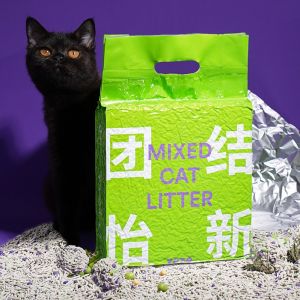 Cat Litter Zeze Mixed Cat Litter Tofu Bentonite Activated Carbon Mixed Low Dust Odor Elimination Clumping 2.5kg Pet Supplies