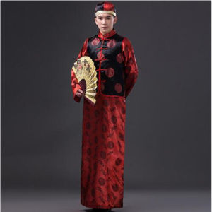 Ancient Costume of Qing Dynasty Male Baylor Manchu Royal Court Clothes Kings Clothing Young Master Landlord Squire Prince Rich Mans Clothing