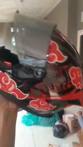 Helm Fullface KBR Motocross Leopard Misano Universal untuk Umum Warna Galaksi/Mahogany/Abu Tua