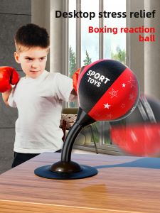 Childrens Desktop Boxing Speed Reaction Ball Suction Cup Target Stress Relief Training Equipment Home Use Toys for Boys And Girls