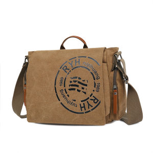 Large Capacity Briefcases Men Travel Bags Canvas Printed Weekend Shoulder Bags Multifunctional Messenger Flap Bags
