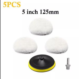 Nuansa - Set Alat Poles 5 INCH 125 mm Busa Poles Sponge Polisher Waxing Buffing Kit Busa Poles goresan Bodi Mobil Bor Listrik 5 Inch/125mm