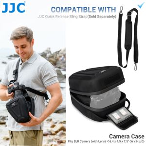 JJC Camera Bag Pouch Hard Shell Protective Case for SLR Camera Canon EOS R100 R50 R10 R8 R7 R6 Mark II R5 R3 Sony a7R V a7 IV a7S II a7C II R A7R5 A7M4 A7R4 A7M3 A7R3 Fujifilm X-T5 X-T30 II X-T20 X-H2 and More Lens Within 162 x 114 x 191mm