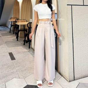 Obi pants - Riyana clothes- Celana Highwaist Trouser Loose Pants - Celana Kulot Kantor Formal Anti Kusut Casual