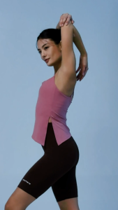 XEXYMIX Unbalanced Slit Tank Top Atasan Olahraga Wanita - XWFBR02J1