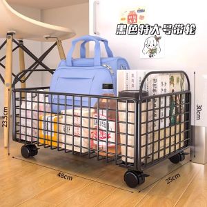 Mobile under Desk Storage Rack Industrial Style Multi Layer Carbon Steel Organizer for Bags Books And Miscellaneous Items