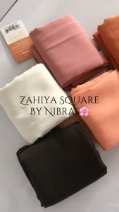 Terbaru Hijab Segiempat Nibras NH Zahiya Ultina 120 x 120 Kerudung Segiempat Polos Premium