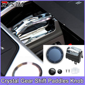 RYSJM | 4 Piece Set Crystal Gear Paddle Shifter Knob Metal Base For BMW F44/F45/F46 G20/G28/G21 G22/623/G26 I3 I01 Crystal Gear Paddle