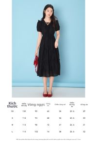 Váy Cạp Cao Tay Ngắn Phong Cách Pháp
