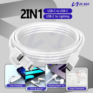 Kabel Charger 2IN1: Solusi Kabel Data Charger Fast Charging 60W