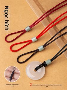 Dây Chuyền Bùa hộ Mệnh Đá Ngọc Bích Dây Đỏ Không Cần buộc