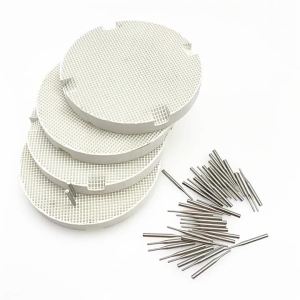 4 pcs with 40 pins Dental Lab Firing Trays with Metal Pins Pan Rack Circle Plate holding PFMs for Sintering
